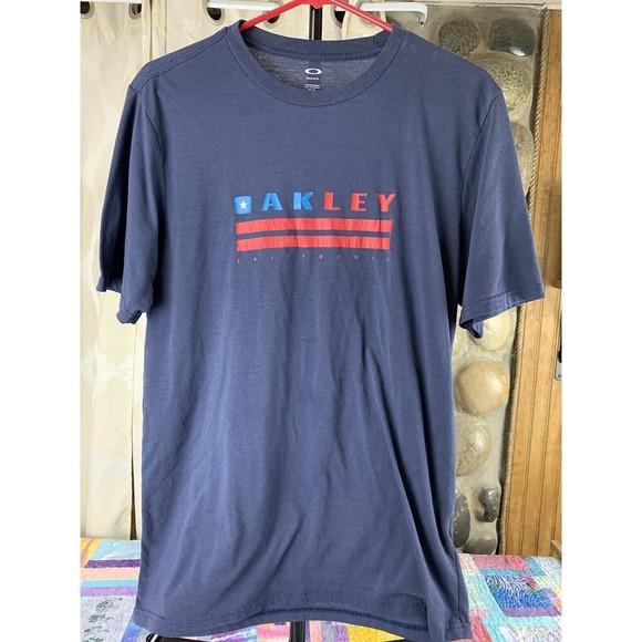 Oakley Other - Oakley Men Size Medium Blue Graphic T-Shirt Short sleeve Crew neck Logo Summer